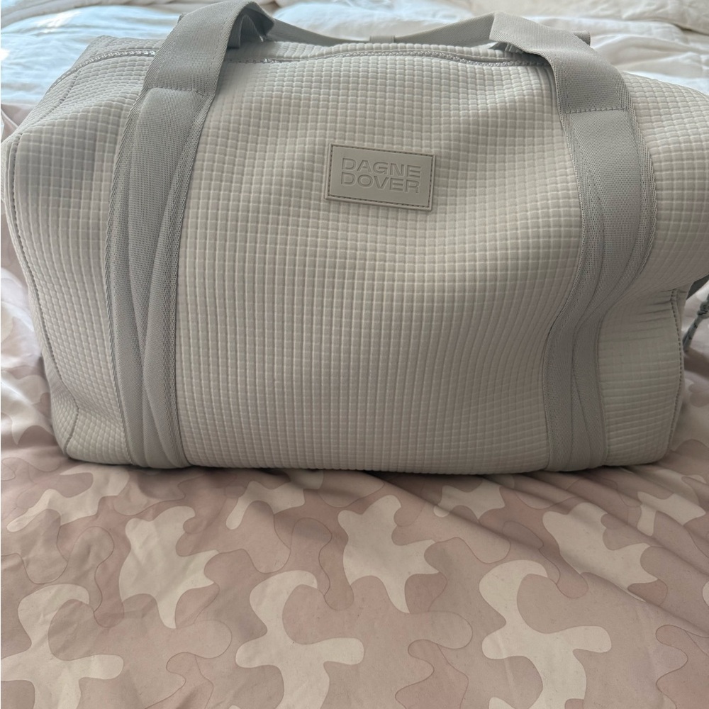 Dagne Dover Light Gray Duffel Bag